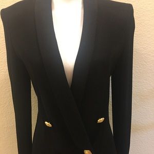 knit blazer 6 button double breasted